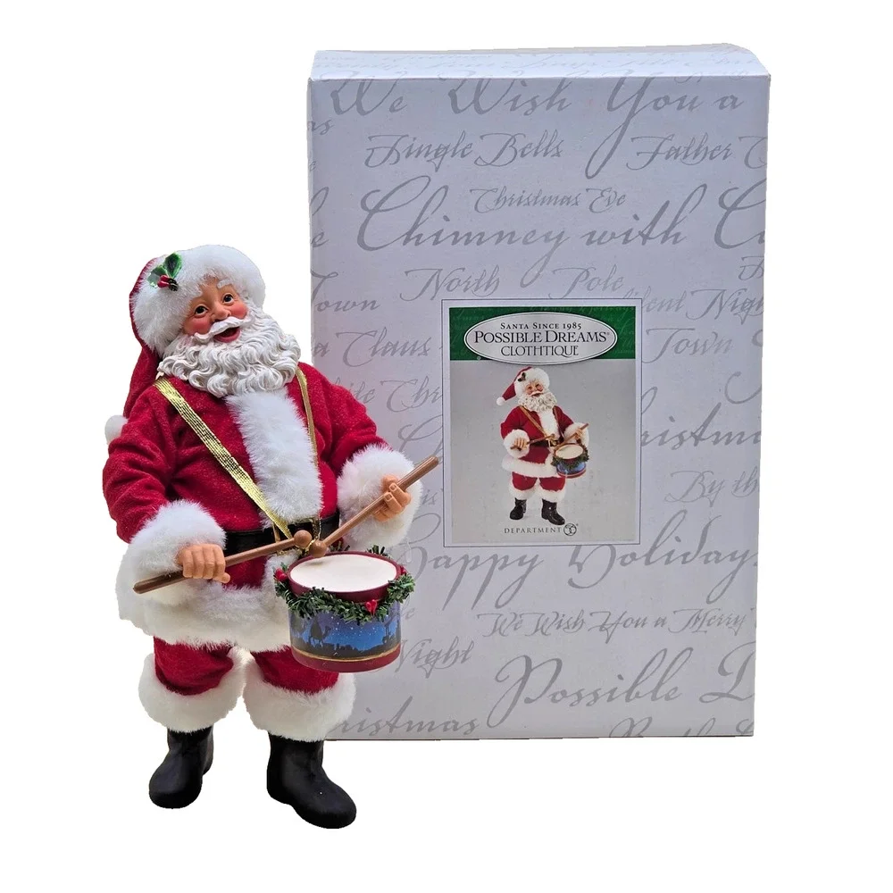 Department 56 Little Drummer Boy Possible Dreams Clothique Santa 4025514D in Box